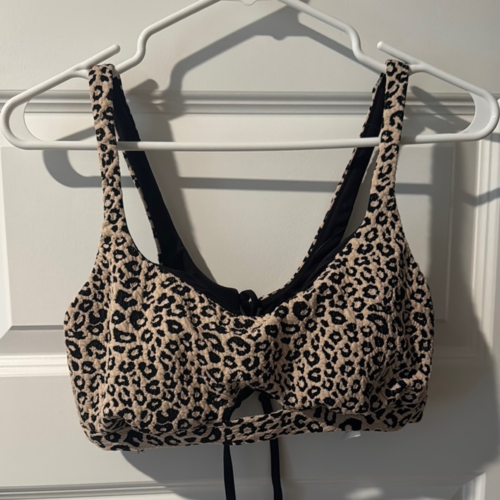 Leopard Print Bathing Suit Top